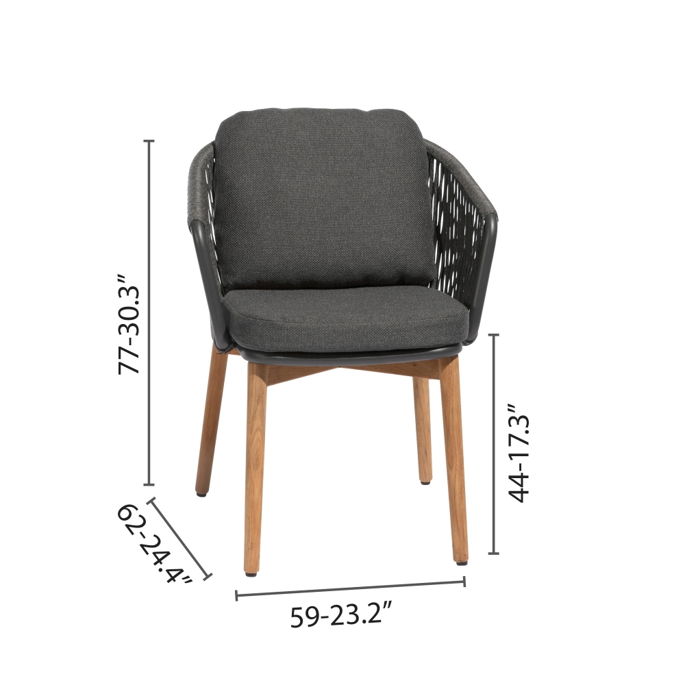 Diphano Newport dining armchair with cushions