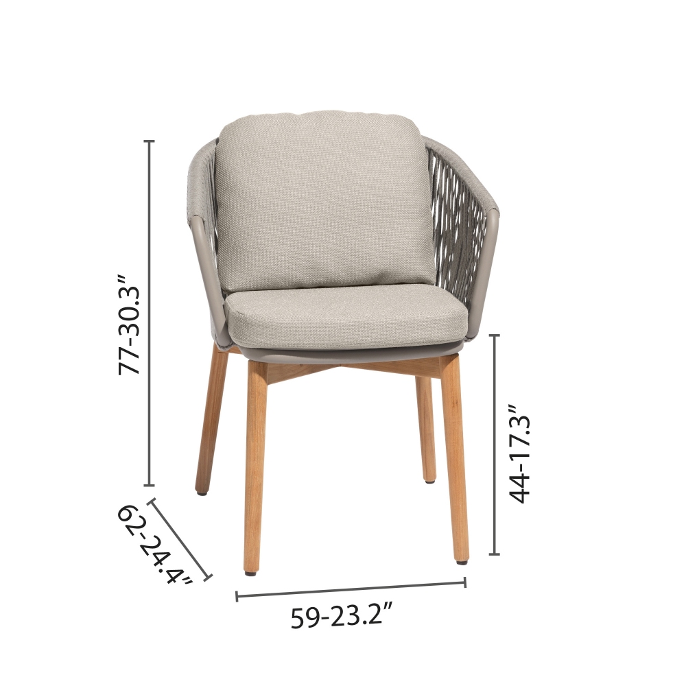 Diphano Newport dining armchair with cushions