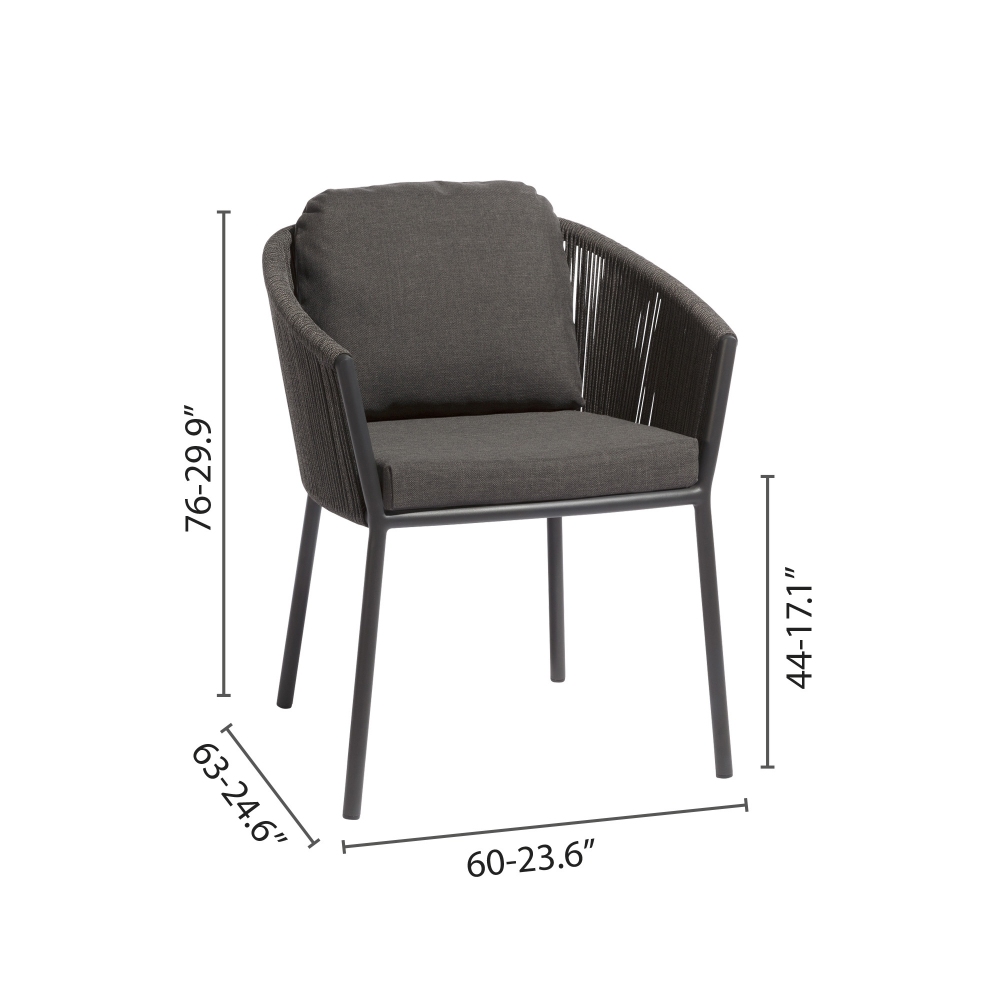 Diphano Omer dining armchair with cushions