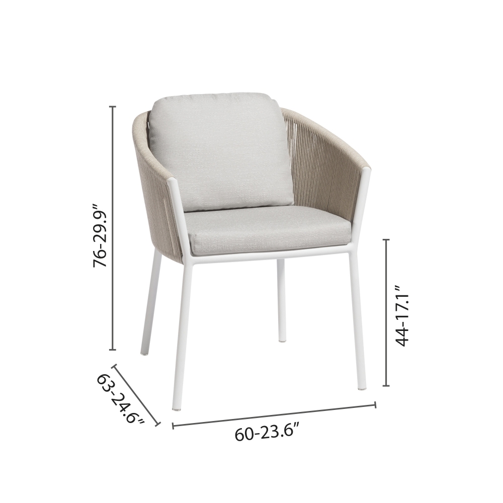 Diphano Omer dining armchair with cushions