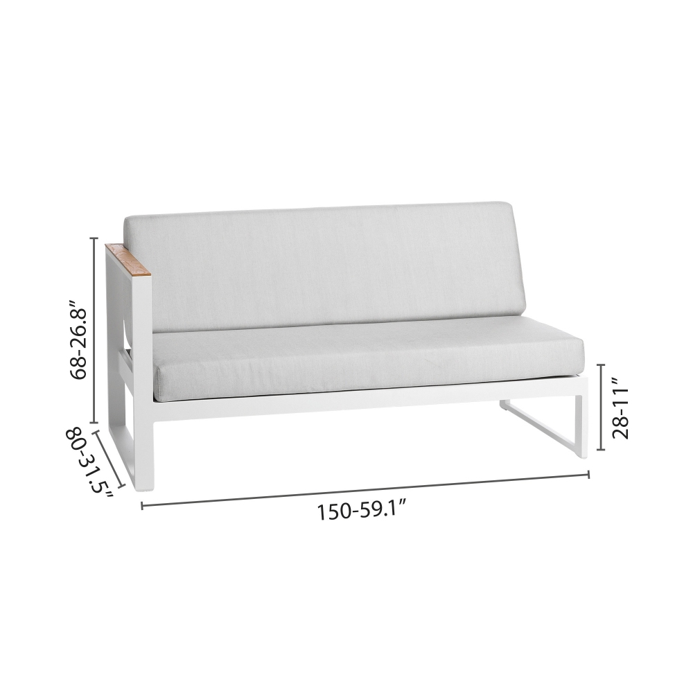 Diphano Seduta 2 posti destra con cuscini Landscape Teak