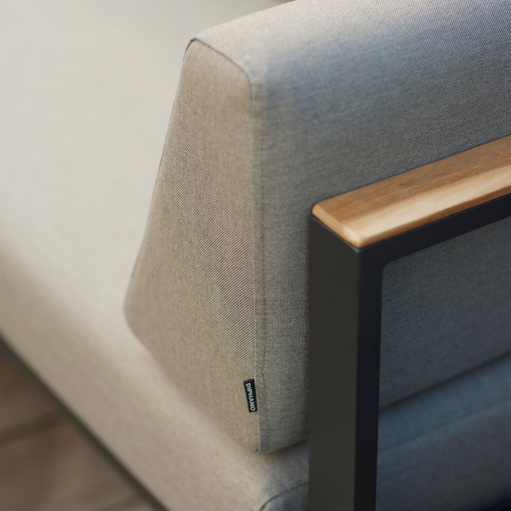 Diphano Landscape Teak left double seat with cushions