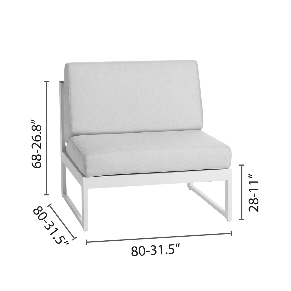 Diphano Landscape Teak small middle seat