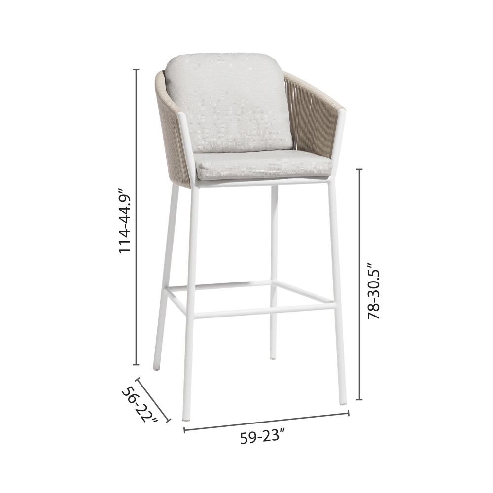 Diphano Omer barstool 77,5h cm with cushions