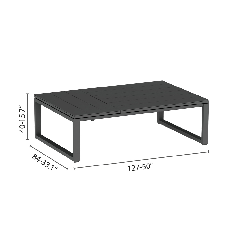 Diphano Landscape Teak adjustable top coffee table