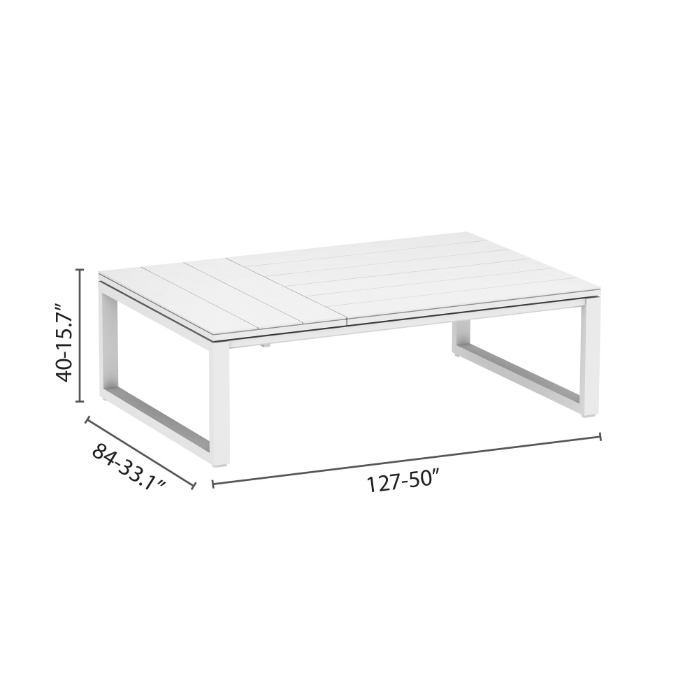 Diphano Landscape Teak adjustable top coffee table