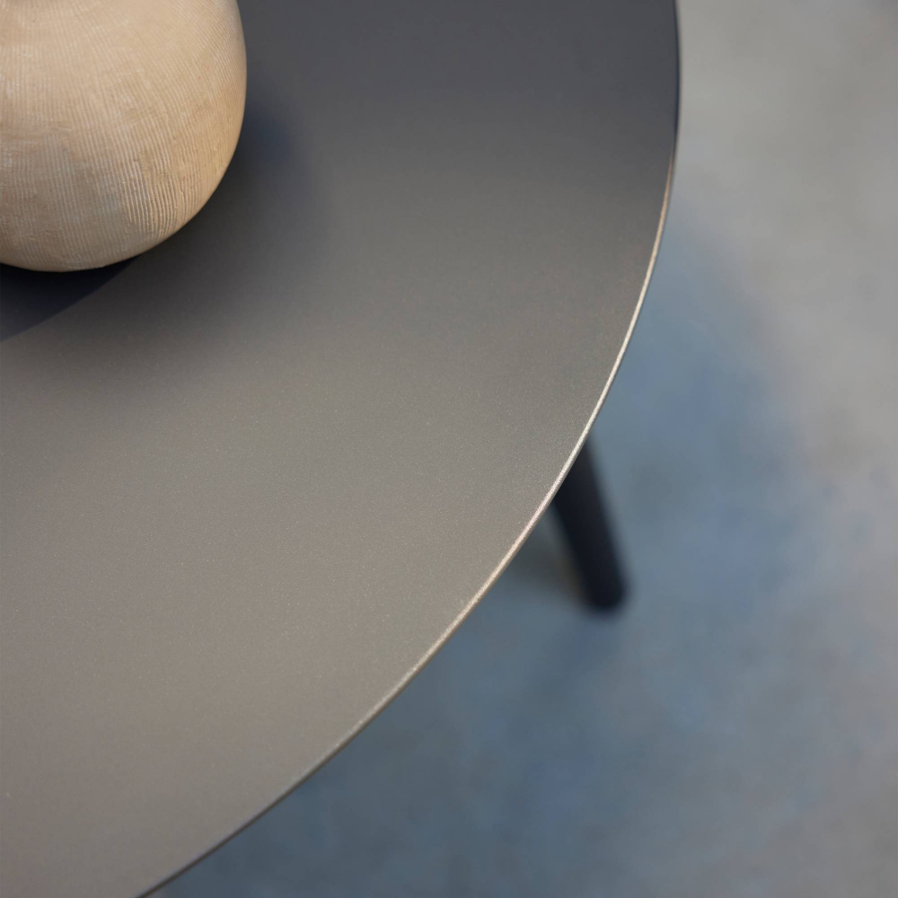 Diphano Ray coffee table 100xR cm - Top and structure in aluminium