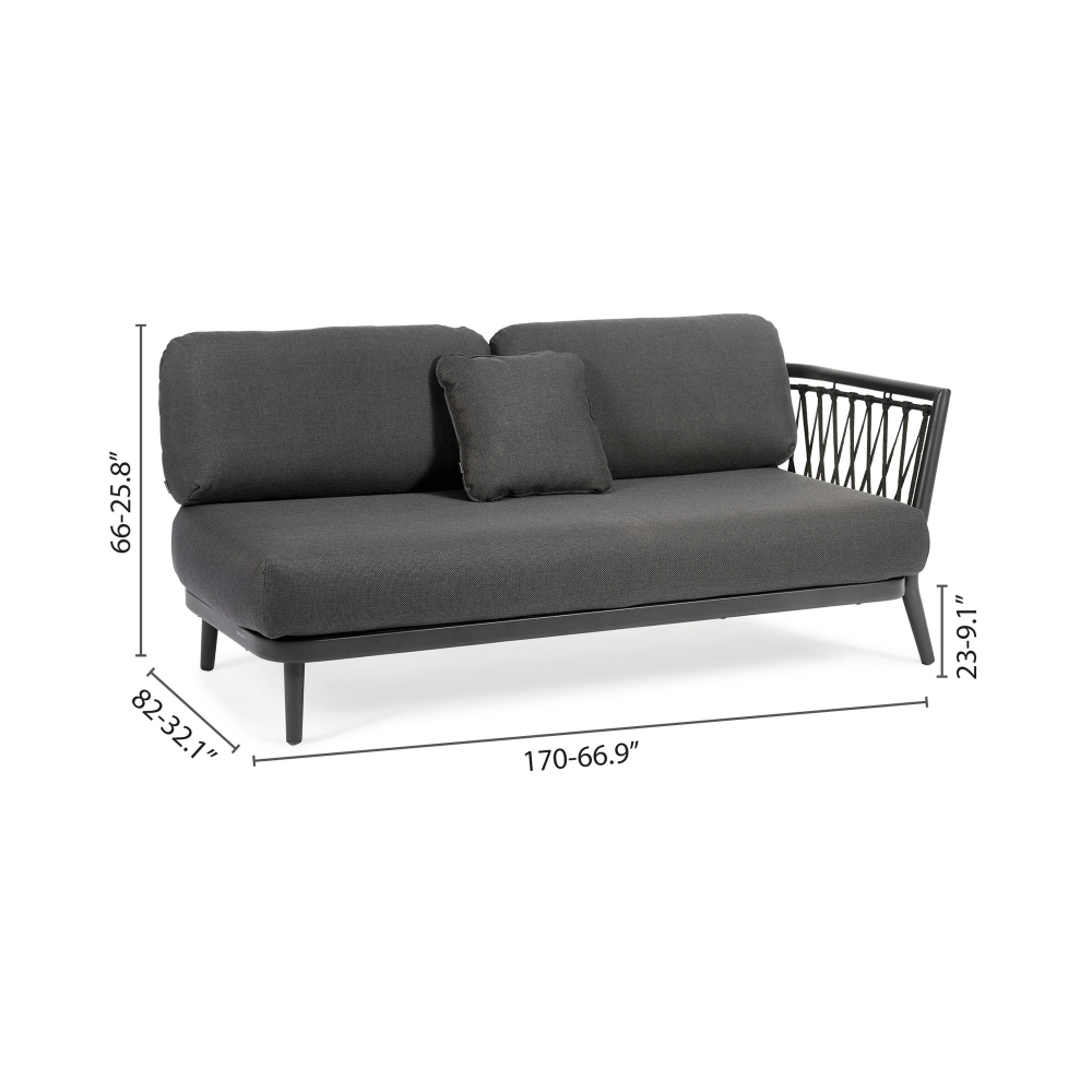 Diphano Diamond 2 seater sofa - Armrest on the right