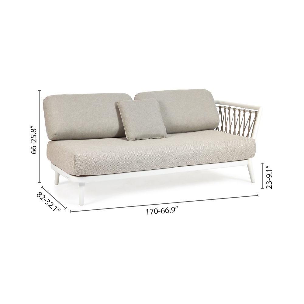 Diphano Diamond 2 seater sofa - Armrest on the right