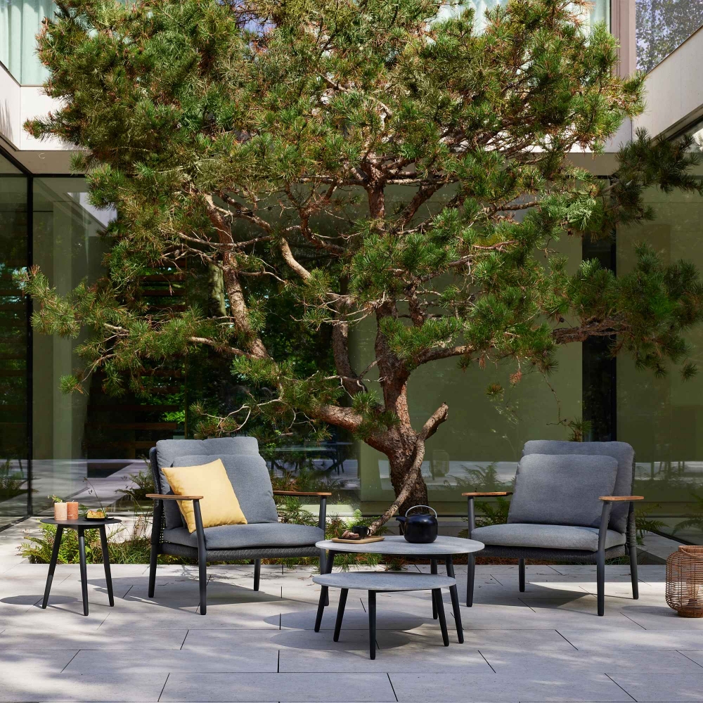 Diphano Ray coffee table 42xR cm - Top and structure in aluminium