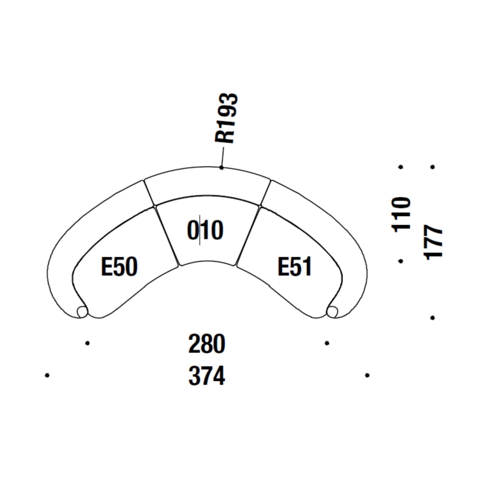 Moroso Divano 3 posti Pacific