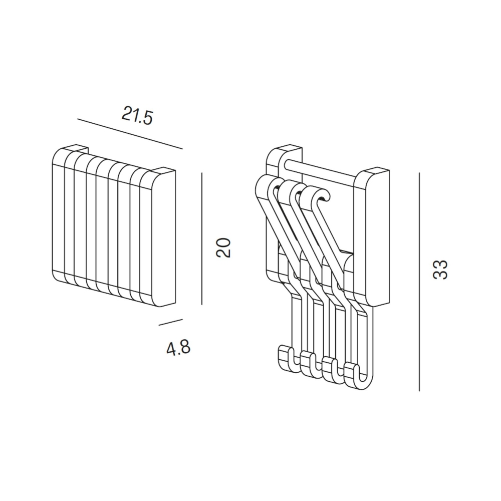 Sculptures Jeux Appendiabiti da parete Hidden medio