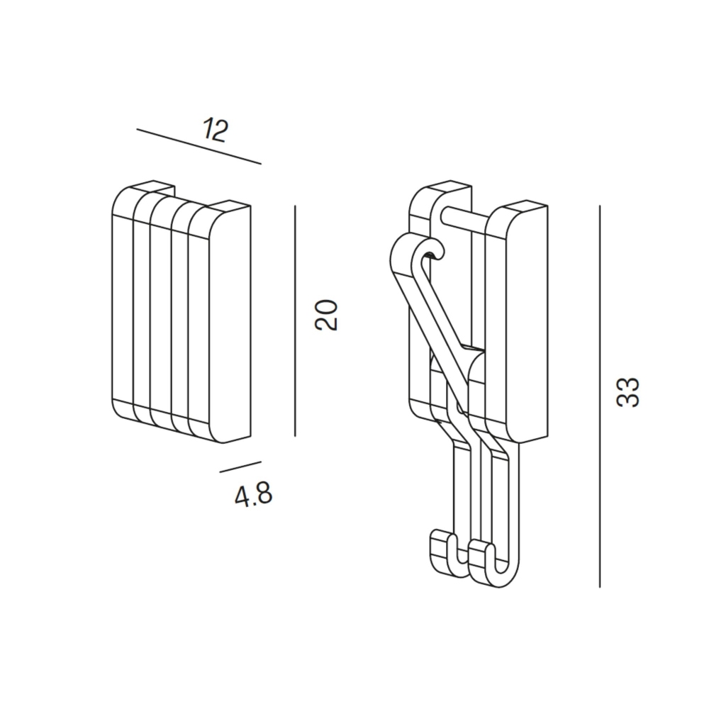 Sculptures Jeux Appendiabiti da parete Hidden piccolo