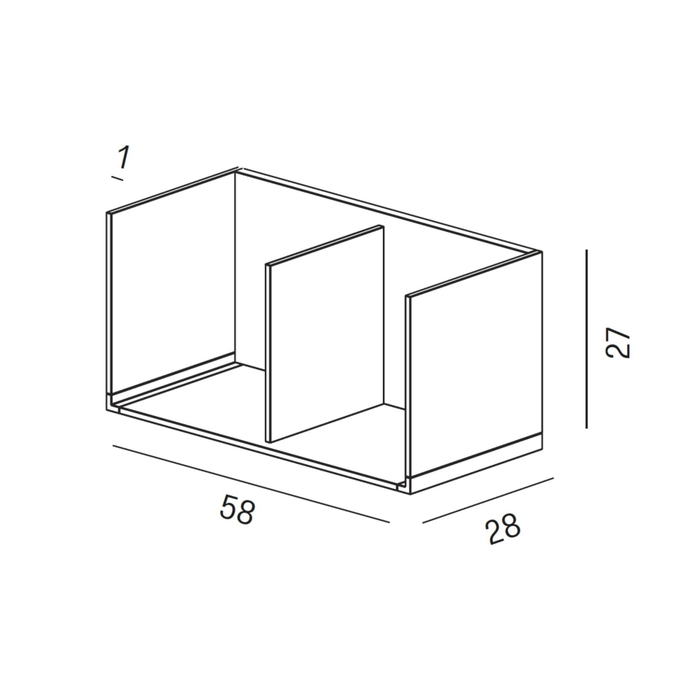 Sculptures Jeux Mensola/Contenitore Unit New Version 58 cm