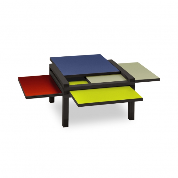 Sculptures Jeux Par4 coffee table - Black stained oak structure