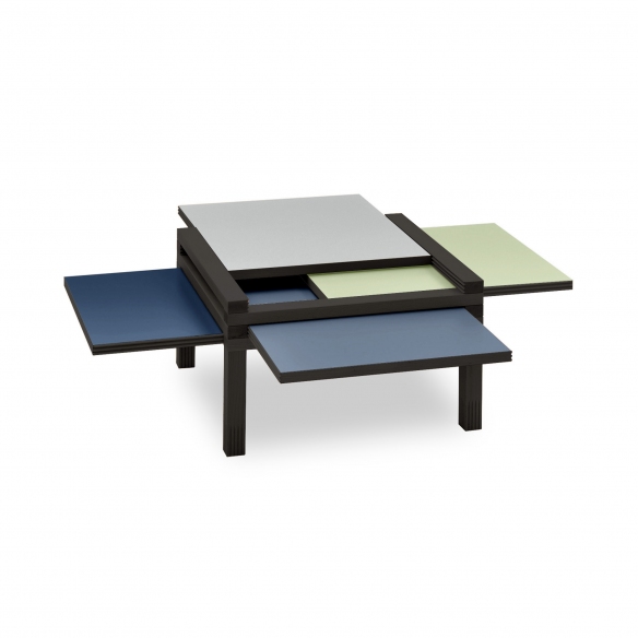 Sculptures Jeux Par4 coffee table - Black stained oak structure