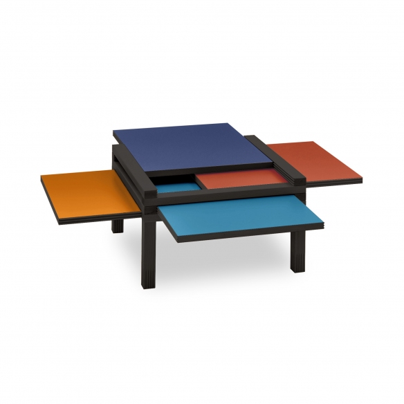 Sculptures Jeux Par4 coffee table - Black stained oak structure