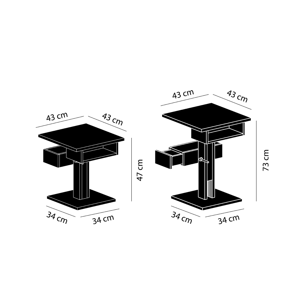 Sculptures Jeux Tavolino/Comodino Nuit
