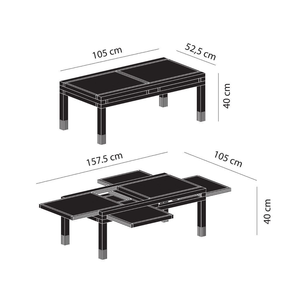 Sculptures Jeux Hexa low coffee table - Oak structure