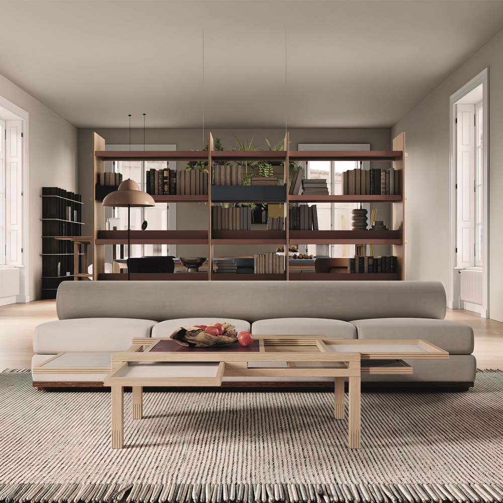 Sculptures Jeux Hexa low coffee table - Oak structure