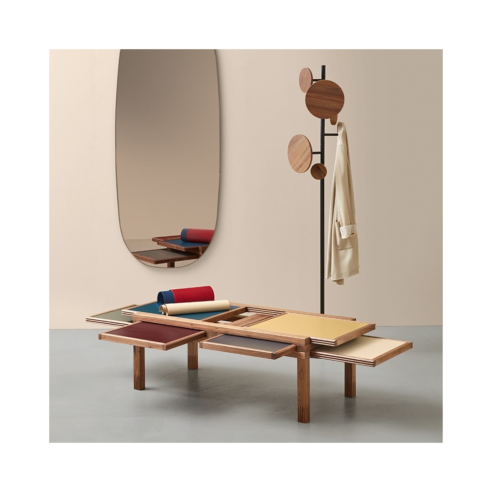 Sculptures Jeux Tavolino basso Hexa - Struttura in rovere tinto nero