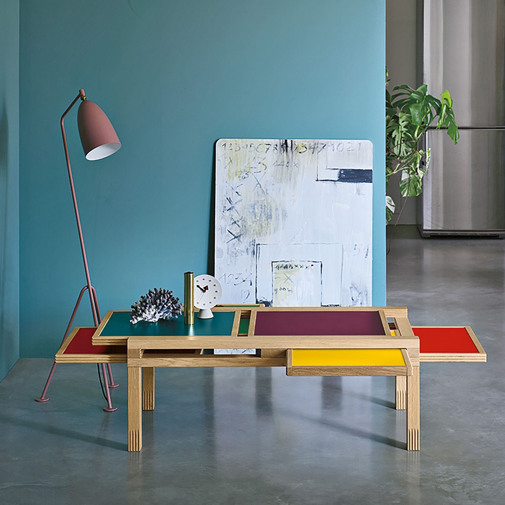 Sculptures Jeux Tavolino basso Hexa - Struttura in rovere tinto nero