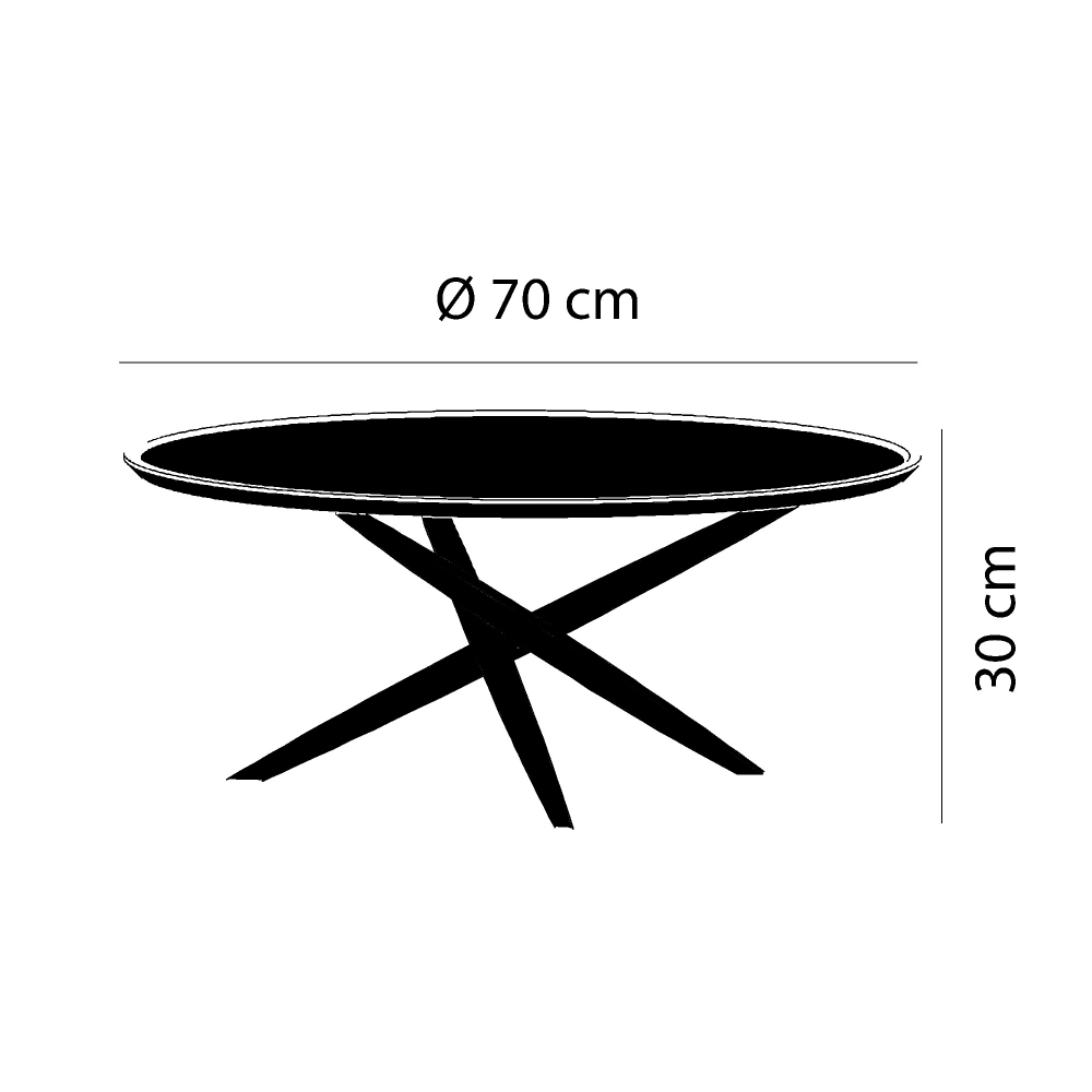 Sculptures Jeux Pico coffee table cm. 70x30h - Laminate top