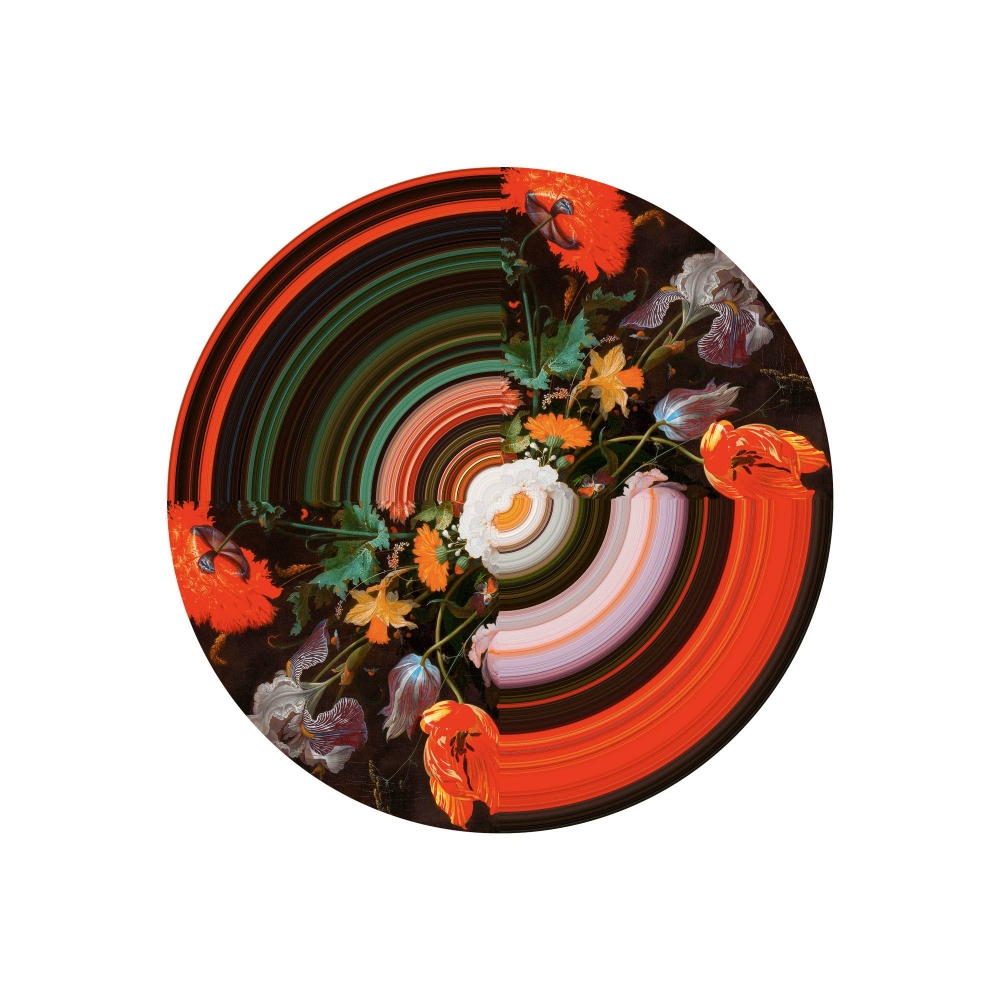 Qeeboo Glitch Round Half carpet