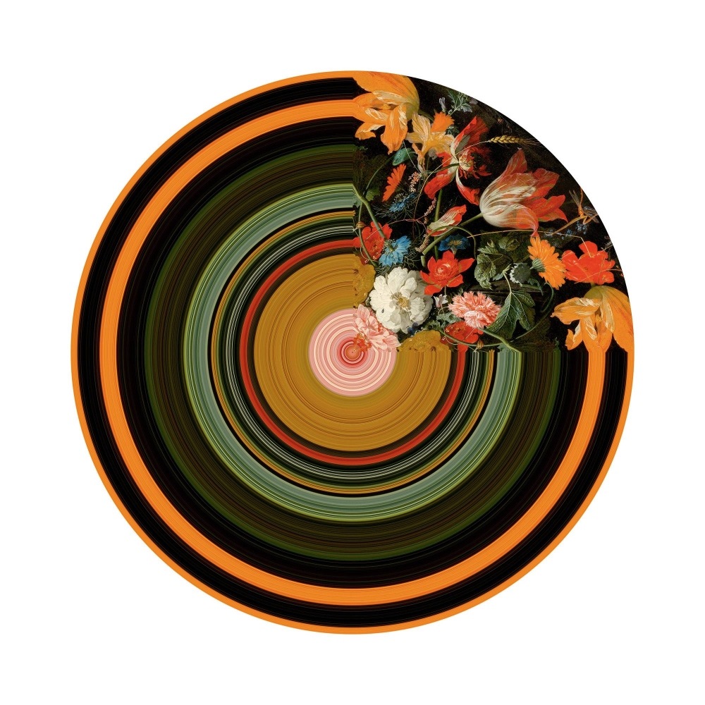 Qeeboo Glitch Round Quarter carpet