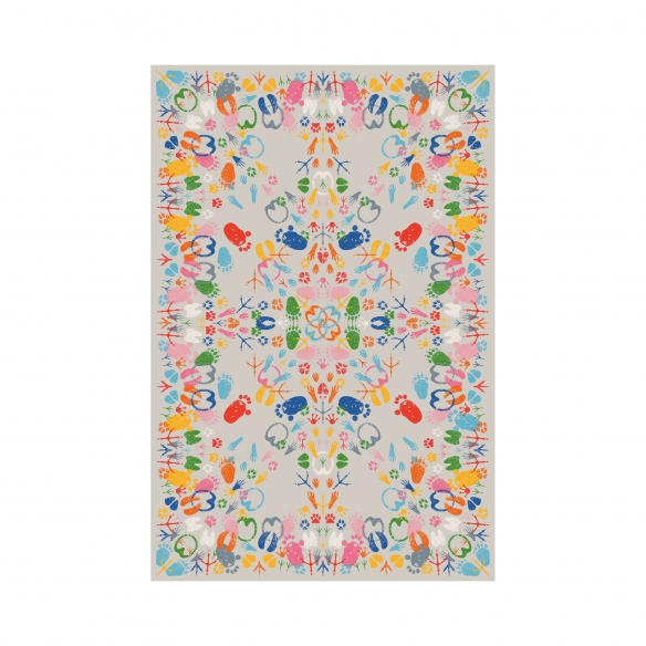 Qeeboo Let's Dance Animal Traces Light rectangular carpet