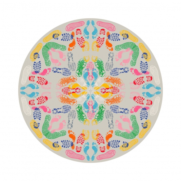 Qeeboo Let's Dance Human Traces Light round carpet