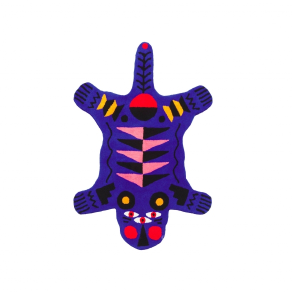 Qeeboo Oggian Blue Panther M shaped carpet