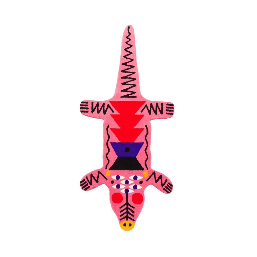 Qeeboo Oggian Crocopink L shaped carpet