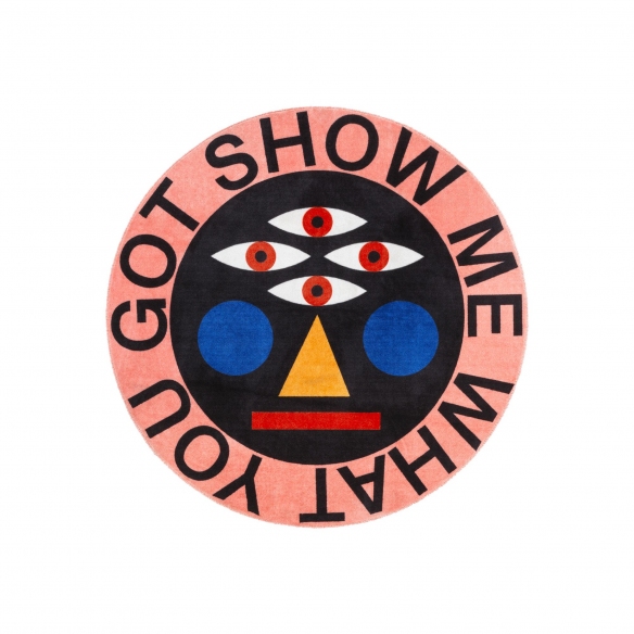 Qeeboo Tappeto Oggian Show me what you got rotondo