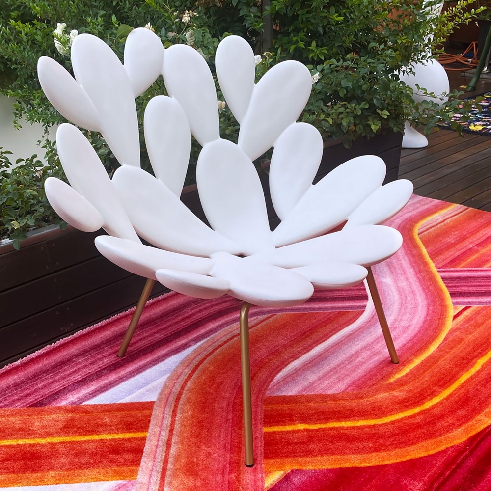 Qeeboo Tappeto Wave red rettangolare