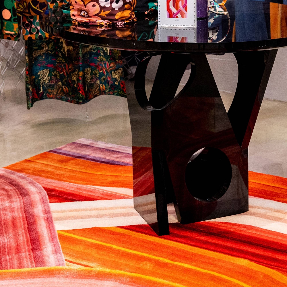 Qeeboo Tappeto Wave red rettangolare