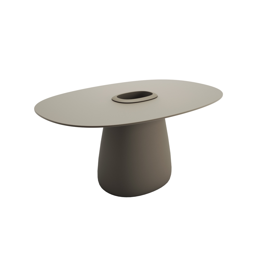 Qeeboo Tavolo Cobble 160 cm con vaso centrale Top in  HPL