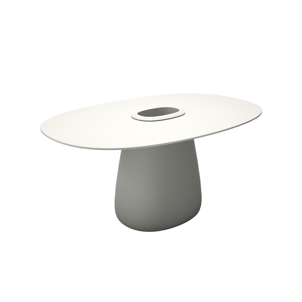 Qeeboo Tavolo Cobble 160 cm con vaso centrale Top in  HPL