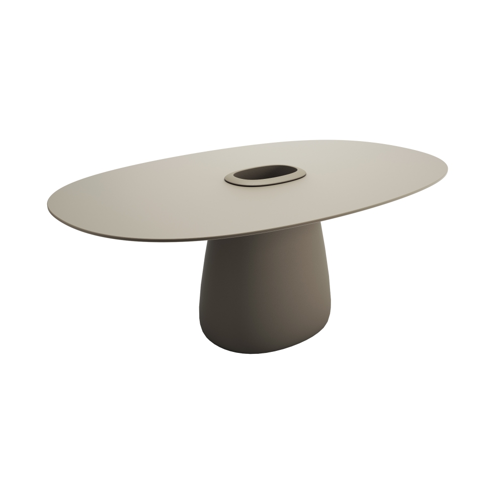 Qeeboo Tavolo Cobble 190 cm con vaso centrale