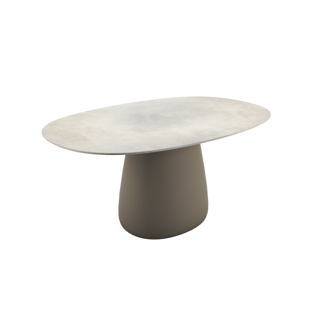 Qeeboo Cobble Table Ivory Stoneware Top 160 cm
