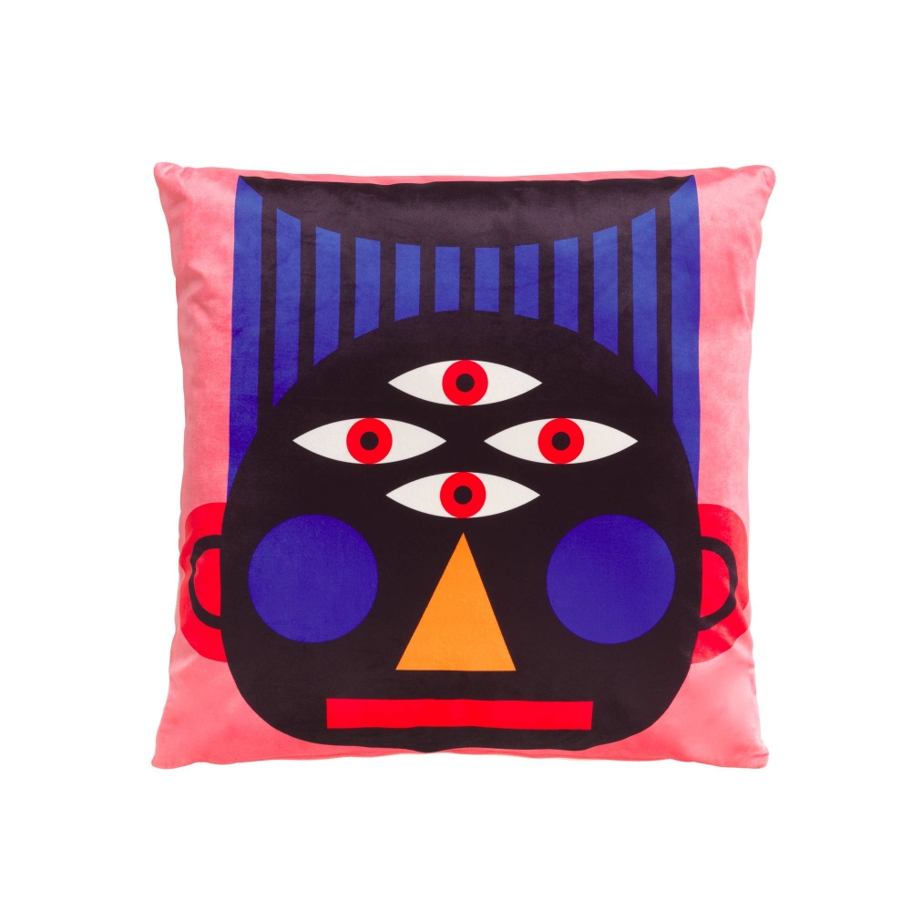 Qeeboo Cuscino Oggian Face 45x45 cm