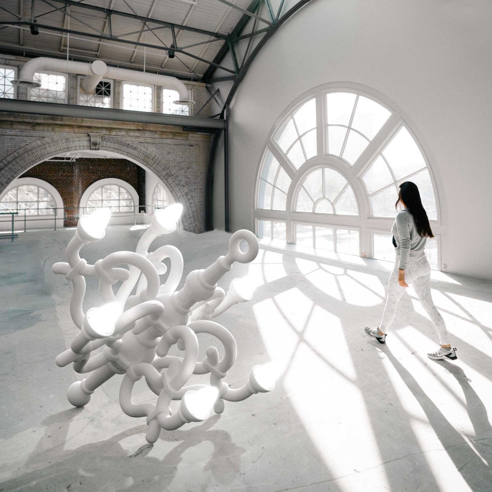 Qeeboo Lampada da terra Chandelier XL