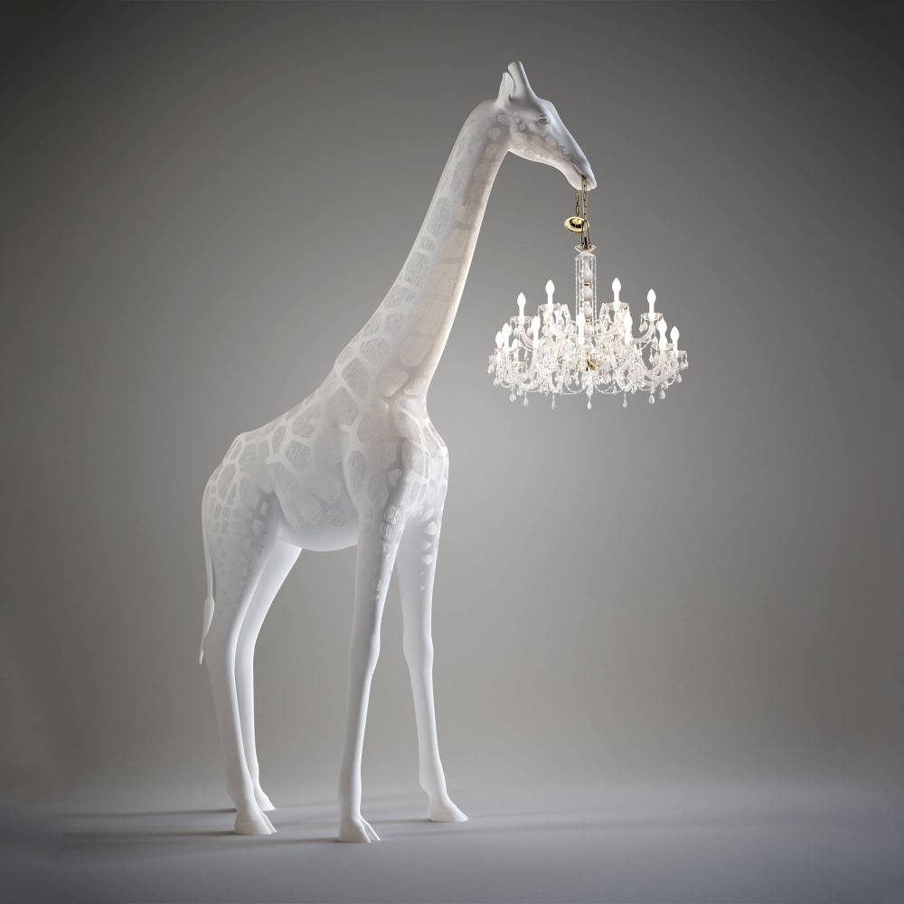 Qeeboo Lampada da terra Giraffe in love XL indoor