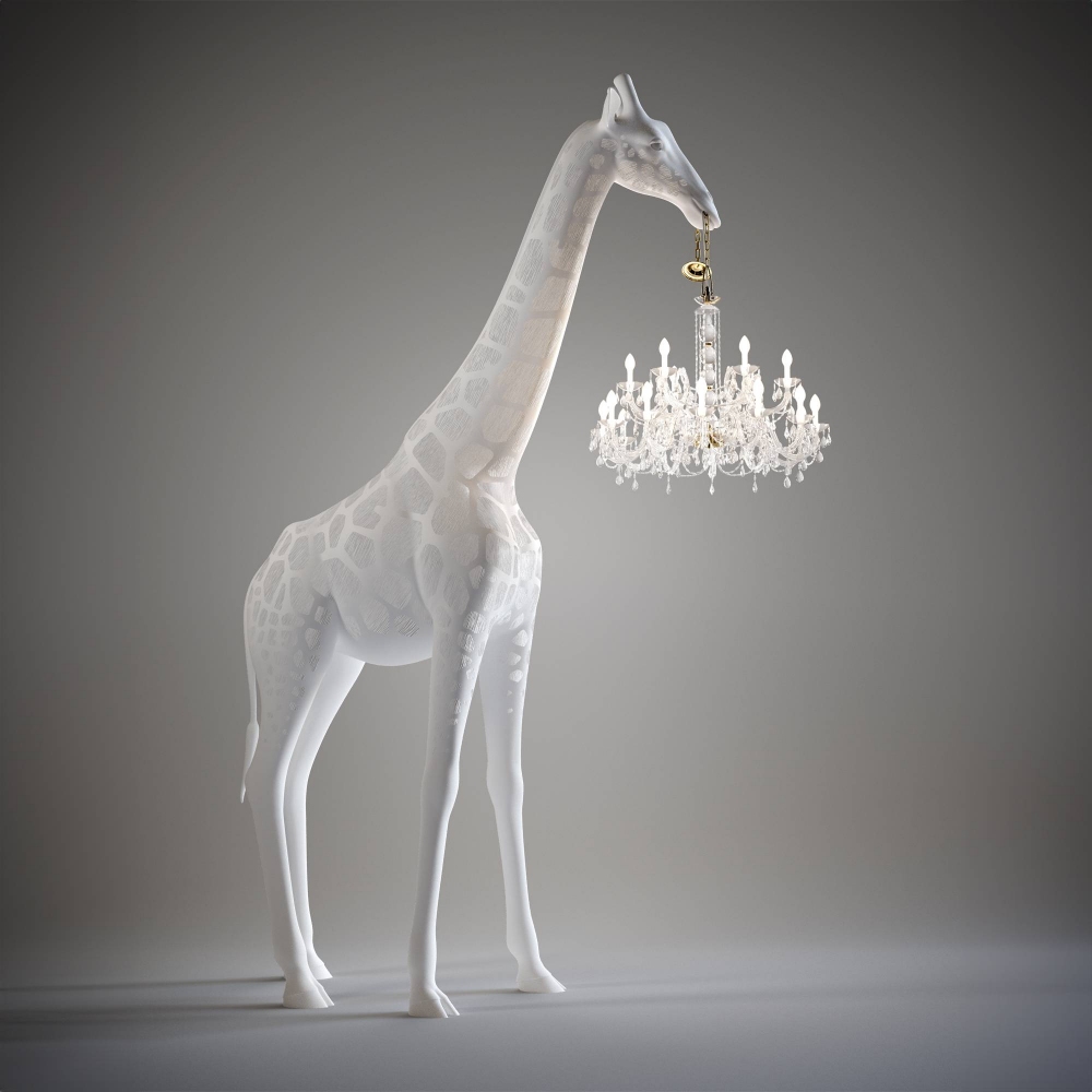 Qeeboo Lampada da terra Giraffe in love XL outdoor