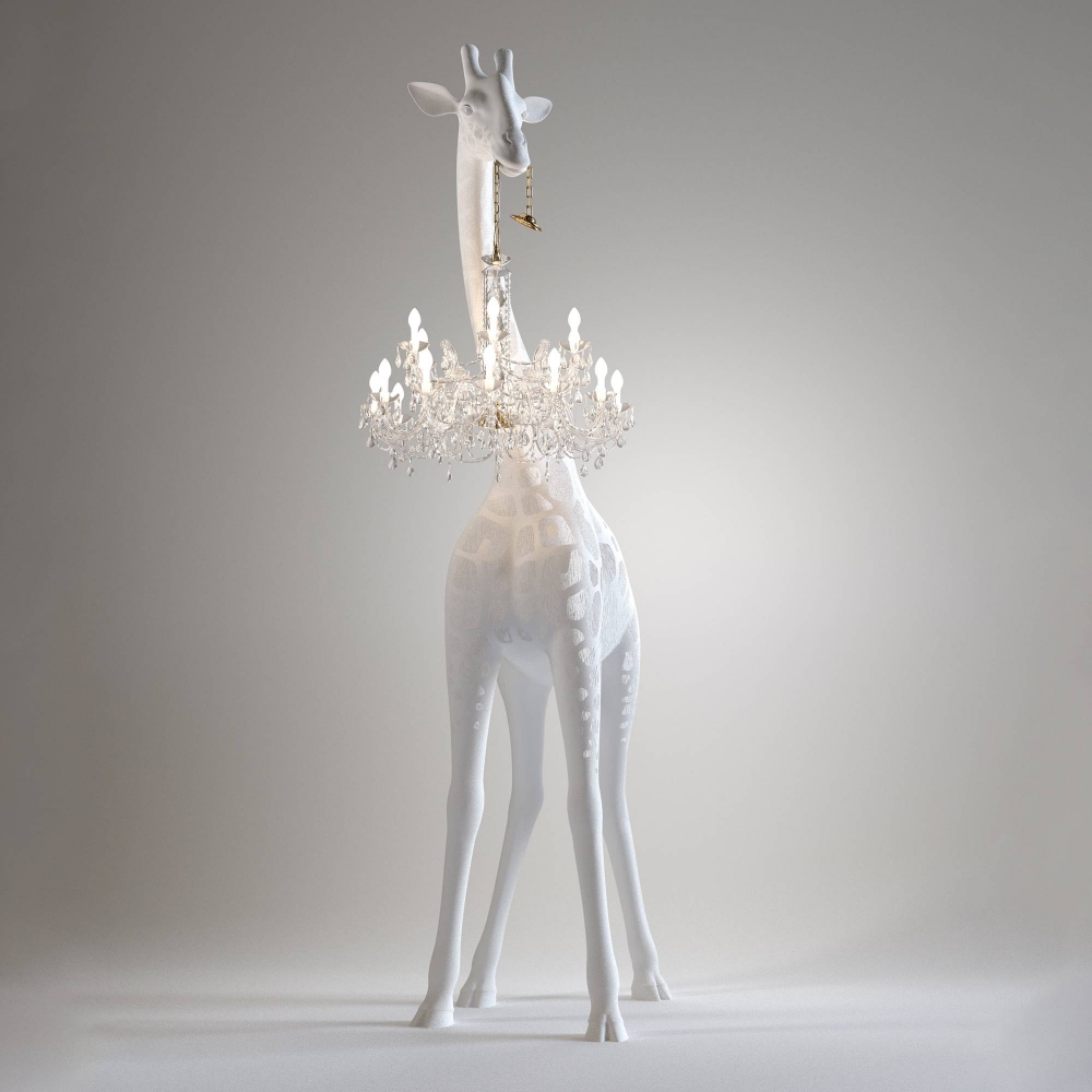 Qeeboo Lampada da terra Giraffe in love XL outdoor