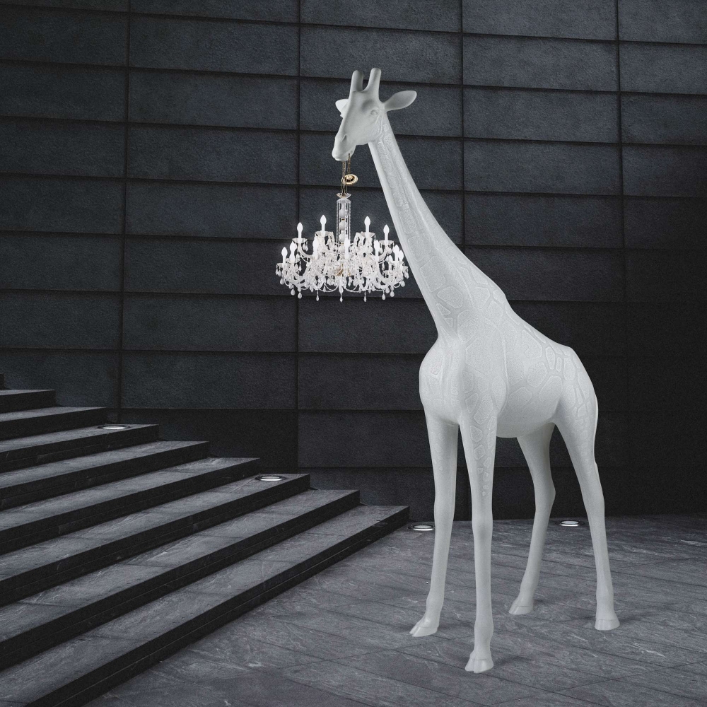 Qeeboo Lampada da terra Giraffe in love XL outdoor