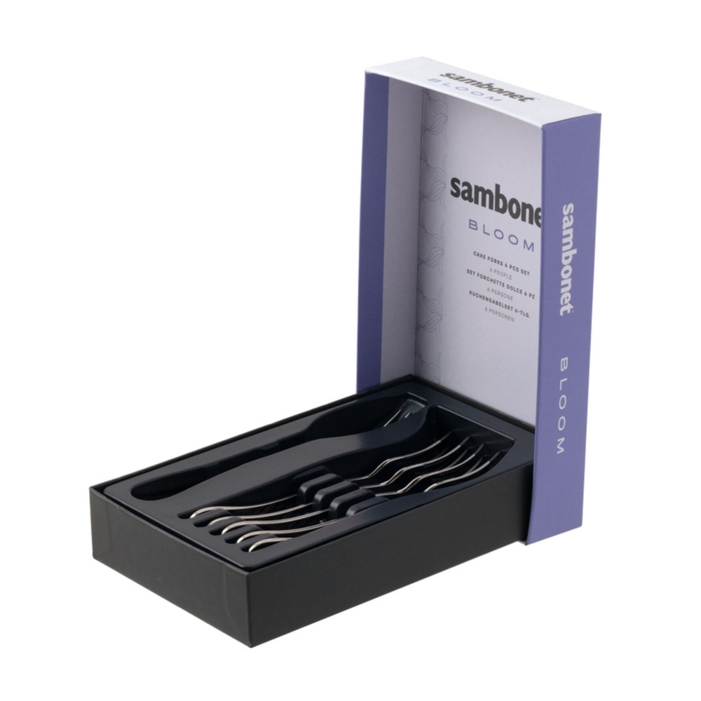 Sambonet 6 Bloom dessert forks