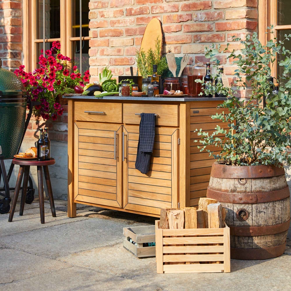 Weishäupl Deck outdoor cabinet for vases 120x59x99h cm