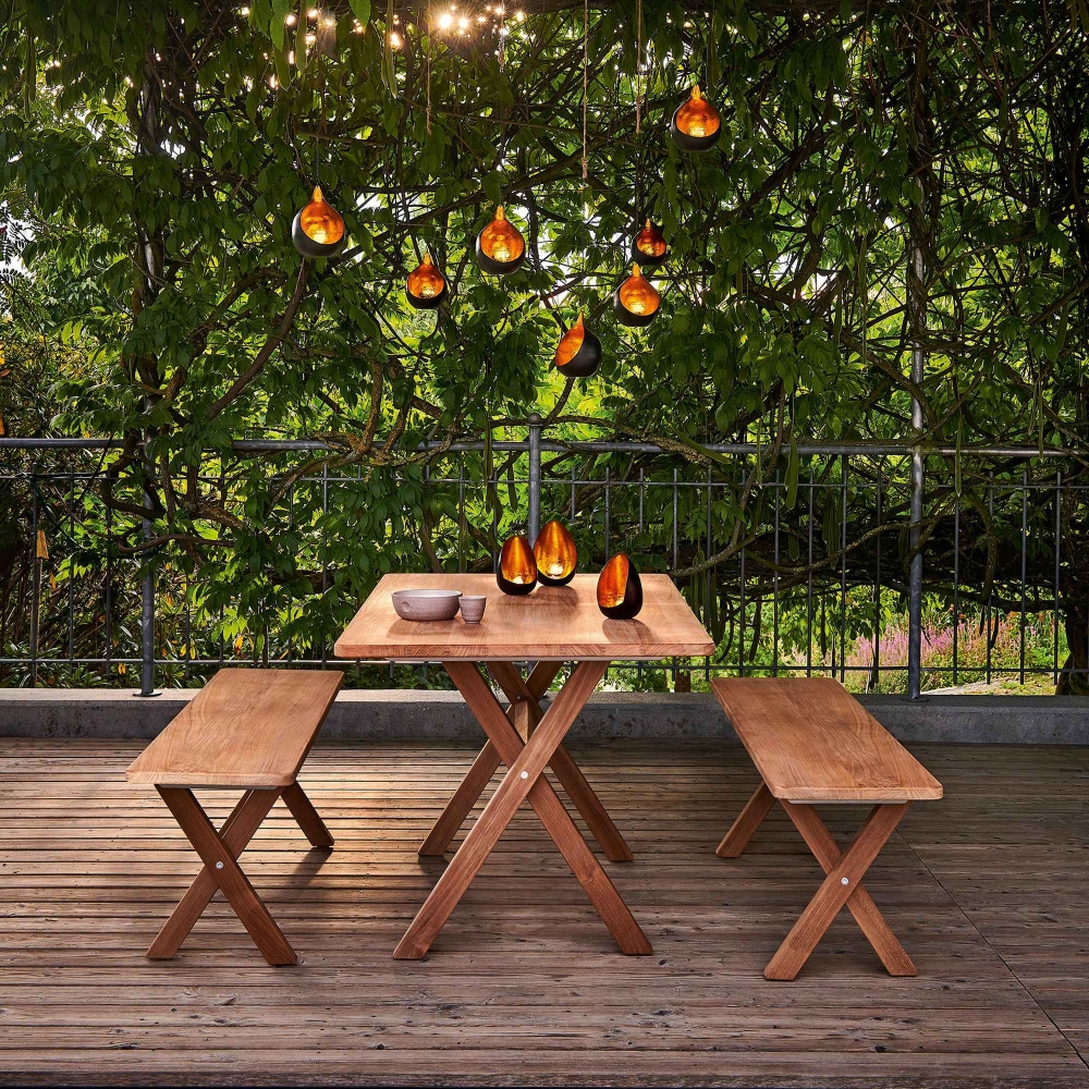 Weishäupl Panca da esterno Cross 180x35x46h cm