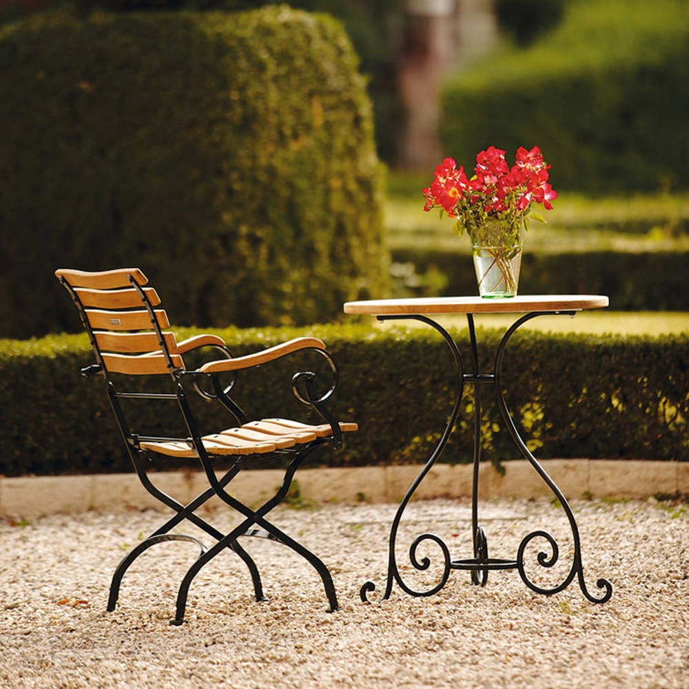 Weishäupl Classic wrought iron outdoor table diam. 65 cm
